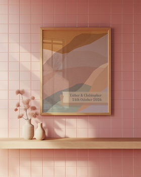 Personalised Pastel Couple's Canvas Print, 3 of 4