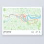 London Personalised Marathon Map Print, thumbnail 4 of 4