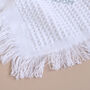 Personalised White Christening Shawl With Cross, thumbnail 5 of 7