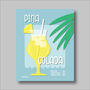 Pina Colada Cocktail Print Four Colour Options, thumbnail 2 of 8