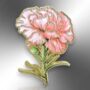 Carnation Pinks Flower Enamel Lapel Pin Brooch, thumbnail 4 of 8