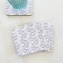 Set Of Dove Grey Cow Parsley Coasters, thumbnail 3 of 3