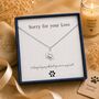 Personalised Sorry For Your Loss Dog Memorial Paw Print Necklace, thumbnail 2 of 10