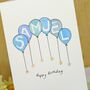 Personalised Handmade Birthday Balloons Card, thumbnail 5 of 12