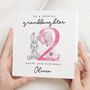Personalised Bunny 2nd Birthday Card For Granddaughter, thumbnail 1 of 7