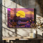 Retro Futurism Vaporwave Sunset Wall Art, thumbnail 5 of 8
