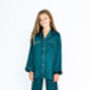Personalised Girl's Green Satin Pyjama's, thumbnail 3 of 12