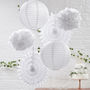 White Party And Wedding Paper Hanging Decorations, thumbnail 1 of 3