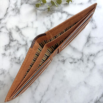 Slim Tan Genuine Leather Wallet, 2 of 2