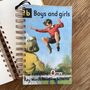 'Boys And Girls' Upcycled Notebook, thumbnail 1 of 6