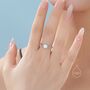 White Opal Olive Leaf Ring In Sterling Silver, thumbnail 5 of 12