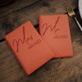 Personalised Couples Script Passport Covers, thumbnail 1 of 6