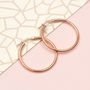 18ct Rose Gold Plated Creole Hoop Earrings, thumbnail 1 of 6
