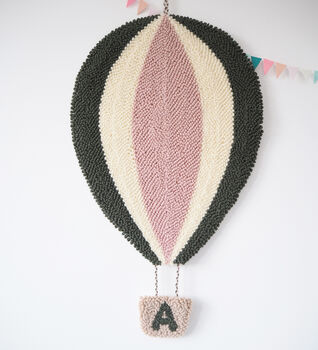 Hot Air Balloon Nursery Art With Personalised Basket, 2 of 6