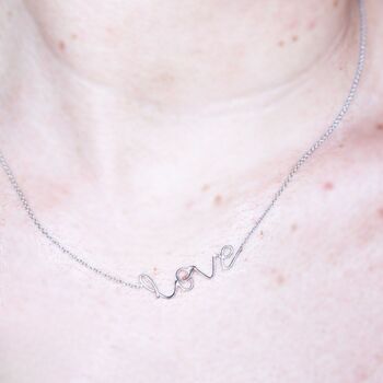 Sterling Silver Love Necklace, 4 of 5