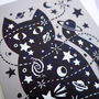 Felicette The Space Cat Greeting Card, thumbnail 3 of 3