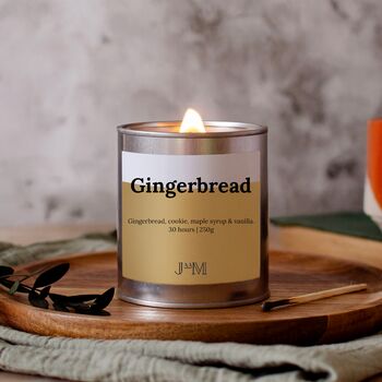 Gingerbread Wood Wick Candle For Autumn And Christmas, 2 of 7