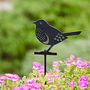 Recycled Metal Robin Silhouette Garden Stake, thumbnail 2 of 5