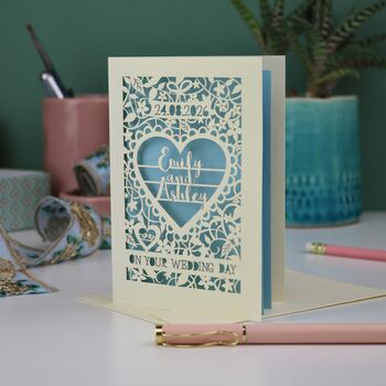 Personalised Papercut 'On Your Wedding Day' Card, 5 of 10
