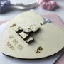 Personalised First Mother's Day Keepsake Heart Card, thumbnail 3 of 4