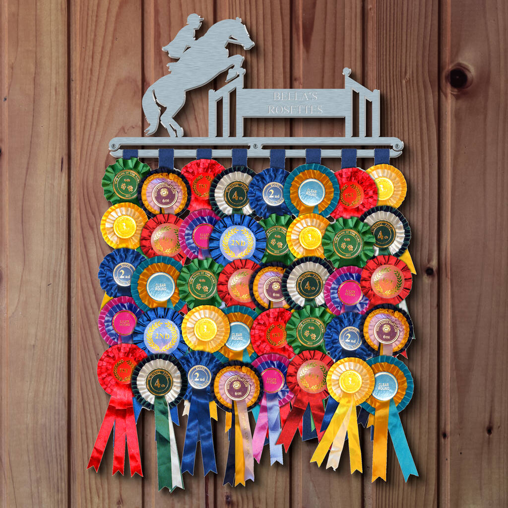 Personalised Showjumping Horse Rosette Hanger, 1 of 5