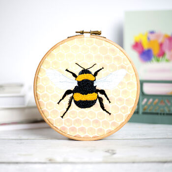 Bumblebee Thread Painting Embroidery Kit, 3 of 9