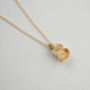 Opal Gold Vermeil Plated Necklace October Birthday, thumbnail 1 of 8