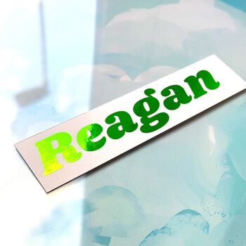 Personalised Fluorescent Name Sticker For Laptops And Phones, 7 of 8