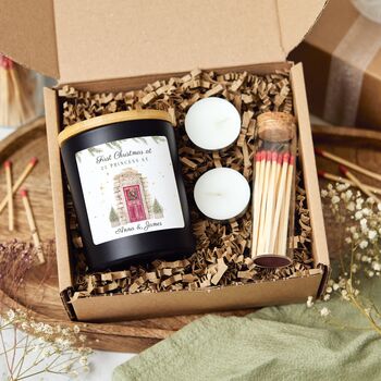 First Christmas New Home Personalised Candle Gift For Couples, Friends, Family, 3 of 9