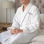 Personalised Luxury Shawl Collar Thick One Size Spa Style Bathrobe, thumbnail 1 of 9