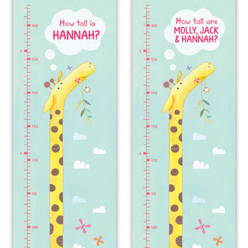 Personalised Giraffe Height Chart, 5 of 8