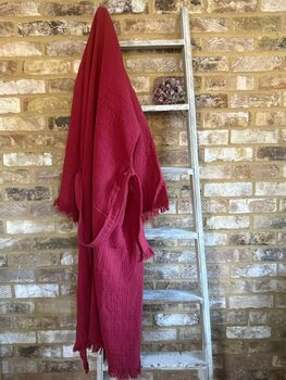 Merlot Long Organic Cotton Cloud Robe, 4 of 4