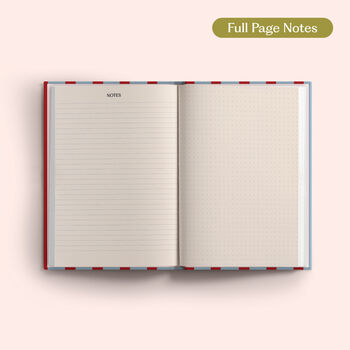 2027 Diary | A5 Hardcover Week To View | Red And Blue Stripe, 7 of 8