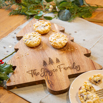 Personalised Family Christmas Tree Serving Board, 3 of 5