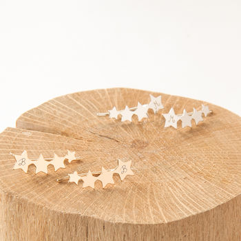 Personalised Shooting Stars Ear Climbers, 3 of 8