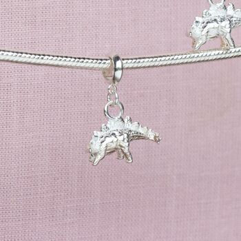 Sterling Silver Stegosaurus Charm, 3 of 7