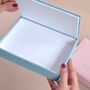 Personalised Blue Baby Keepsake Box With Rocking Horse, thumbnail 4 of 5