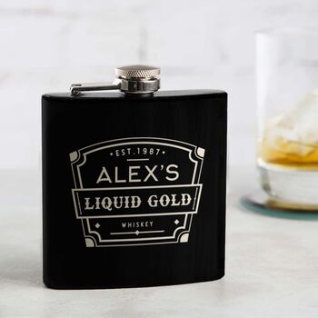 Personalised Vintage Hipflask Mens Birthday Gifts, 2 of 12