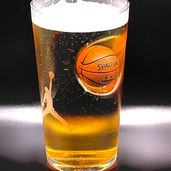 Personalised Basketball Pint Glass, 4 of 5
