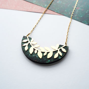 Delicate Gold Plated Leaf Necklace, 2 of 3