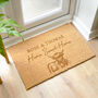 Personalised Home Sweet Home Highland Cow Rectangular Indoor Doormat, thumbnail 1 of 5