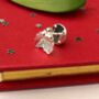Sterling Silver Holly Pin Brooch, thumbnail 7 of 11