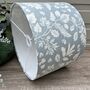 Bellever Mineral Blue Botanical Drum Lampshades, thumbnail 5 of 9