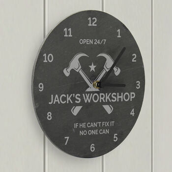 Personalised Tools Slate Clock, 2 of 3