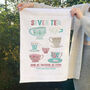 Personalised Seven Tea Tea Towel 70th Birthday Present, thumbnail 2 of 4