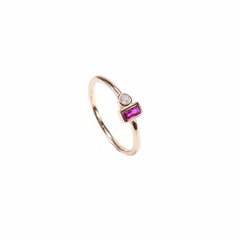 Ruby Cz Rings, Rose Or Gold Vermeil 925 Silver, 6 of 11