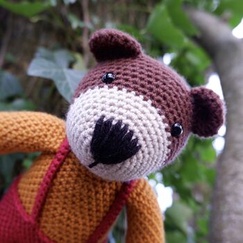 Handmade Crochet Bear Soft Toy, 6 of 7
