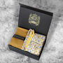 Mens Luxury Yellow Floral Tie Gift Box Set, thumbnail 1 of 4