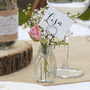 Glass Vase Wedding Place Card Holder Four Pack, thumbnail 1 of 3