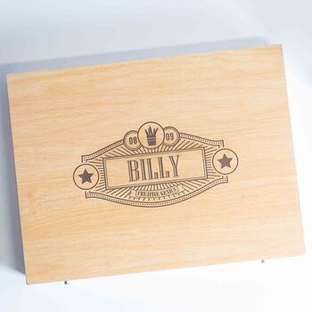 Personalised Wooden Art Box Seconds, 5 of 8